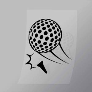 DCSG0094 Golf Ball Shot Direct To Film Transfer Mock Up
