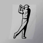 DCSG0146 Golf Swing Lineart Direct To Film Transfer Mock Up