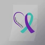 DCSP0003 Suicide Awareness Heart Ribbon Direct To Film Transfer Mock Up