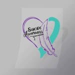 DCSP0004 Suicide Awareness Feather Heart Direct To Film Transfer Mock Up