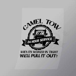 DCTR0111 Camel Tow When Its Wedged In Tight Well Pull It Out Direct To Film Transfer Mock Up