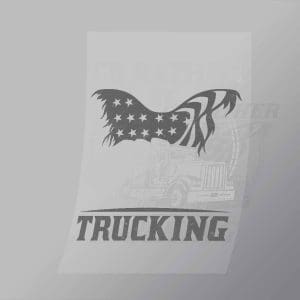 DCTR0123 Id Rather Be Trucking Direct To Film Transfer Mock Up