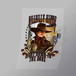 DCWC0006 HillBilly Hippie Direct To Film Transfer Mock Up