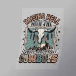 DCWC0007 Raising Hell Hippies and Cowboys Direct To Film Transfer Mock Up