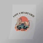 DCWC0057 I Got A Heart Like A Truck Direct To Film Transfer Mock Up