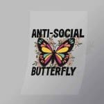 DCWC0062 Anti Social Butterfly Direct To Film Transfer Mock Up